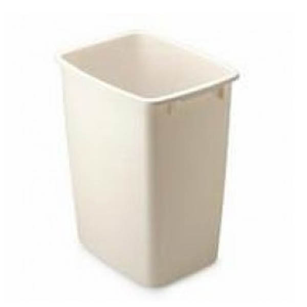 Bisque Square Trash Can